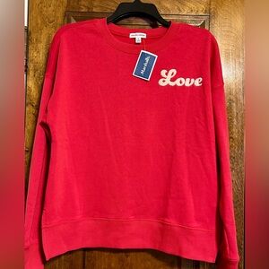 love on a hanger NWT Red Crewneck Sweatshirt with Tag